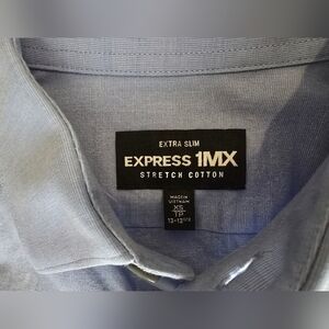 Express Slim Fit Blue Shirt